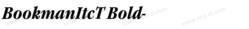 BookmanItcT Bold字体转换